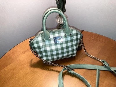 Mini Bandolera GUESS Andrea Gingham (Verde y Blanco A Cuadros) Foto 1 de 4
