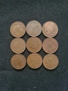 Monedas clásicas británicas Stirling 9X MONEDAS NUEVAS DE MEDIO CENTAVO SURTIDAS (ELIZABETH II) - Imagen 1 de 2