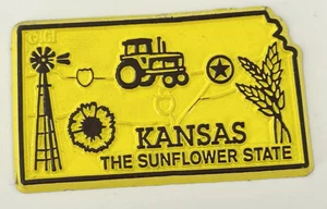 Imán de recuerdo para refrigerador KANSAS vintage - Imagen 1 de 3