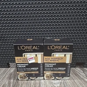 L'oreal Paris Age Perfect Cell Renewal Midnight Cream 1.7 oz (48g) - 2 Pack - Picture 1 of 3
