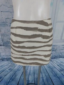 J.Crew gerader Rock taupe elfenbeinfarben gestreift Tiermotiv – Größe 4 - Bild 1 von 4