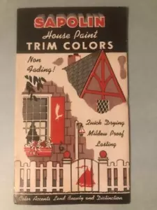 Brochure Pubblicitaria Vintage Sapolin House Vernice Bordi Colori Campione Strisce - Foto 1 di 3