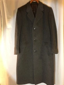 Hammersley England Wool Dress Trench Over Coat Gray 42L Wool Cashmere - Picture 1 of 1