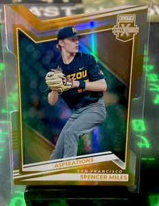 2022 Panini Elite Extra Edition Baseball Spencer Miles Prime Numbers Gold /24 - Picture 1 of 5