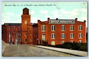 Danville VA Postcard Morotock Mfg Union Made Workingmen's Clothing Building - Picture 1 of 2