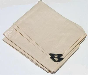 8' X 12' Bronceado Beige Resistente 12 mil lona de polietileno dosel patio cochera camping - Imagen 1 de 1