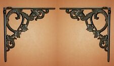 2 Baroque Rococo Patio Corbels Metal / Solid Cast Iron 9 3/8 inch, B-37
