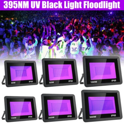UV Fluter 30/50/100/150/200/300W LED Flutlicht Strahler Scheinwerfer Partylicht - Bild 1 von 4