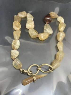 Ожерелье Kenneth Cole New York золотистый цвет пустыня Сахара кварц бисер 21-22 дюйма - Изображение 1 из 4