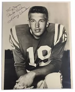 Johnny Unitas Autographed Vintage 11 X 14 Baltimore Colts Beckett BAS A10476 - Picture 1 of 2