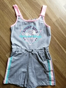 Mädchen Playsuit grau All-in-One Shorts Top Alter 7 8 9 10 11 12 13 kostenloser Versand neu mit Etikett - Bild 1 von 8