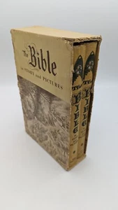 Vintage The Bible in Story and Pictures Old & New Testament Boxed Set 1956  - Picture 1 of 8