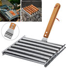 Hot Dog Roller Barbecue Grill Rack for Egg Rolls Accessories Stainless Steel New