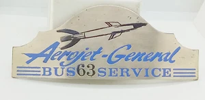 Aerojet-General LAS & SCO Nickel Silver BUS 63 SERVICE Hat Badge Rocket Rare Vnt - Picture 1 of 3
