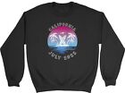 Personalised Surfing Sunset Beach Kids Childrens Jumper Sweatshirt Boy Girl Gift