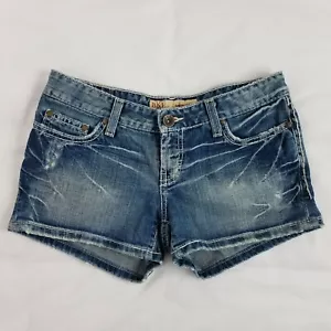 Pantalones cortos de mezclilla BKE, talla 27, Sabrina, costuras gruesas, bolsillos en apuros de 3" entrepierna - Imagen 1 de 6