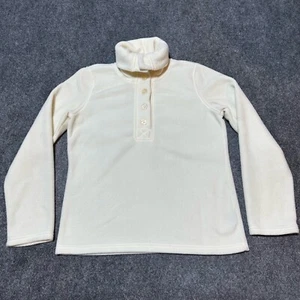 American Living Sweatshirt Womens Medium Beige Polyester Button Collared Casual - Picture 1 of 11