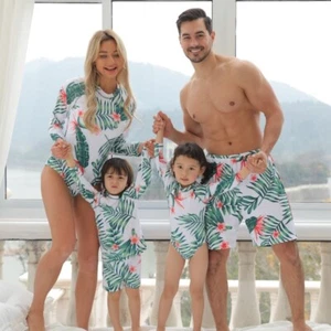 Familie Passender Badeanzug Mutter Tochter Bademode Vater Sohn Badehose - Bild 1 von 6