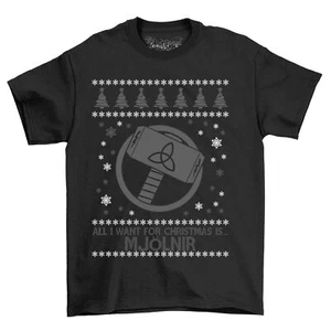 Camiseta de Navidad Thor's Mjolnir Hammer - ¡Fiesta y poderosa! Desata al Dios de - Imagen 1 de 38