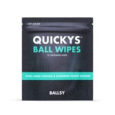 Quickys Ball Wipes Men's Hygiene Ballsy 15 Cooling & Cleansing TSA Approved