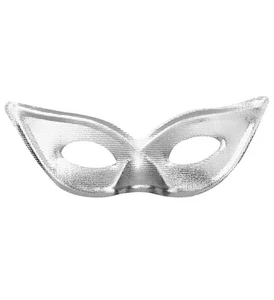 DOMINO PAPILLON argento MASCHERA CARNEVALE - Foto 1 di 2