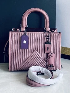 COACH 1941 DUSTY ROSE QUILTED RIVETS ROGUE 25 - Picture 1 of 12