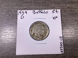 1934-D Buffalo Nickel 5 Cents from Denver Mint-XF Condition-010520-18 - Picture 1 of 4