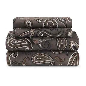 100% Flannel Cotton Traditional Floral Paisley Deep Pocket Bed Sheet Set - Picture 1 of 30