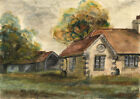 Fred Mears, Farm at Stanford-le-Hope, Essex ? Original 1916 watercolour painting