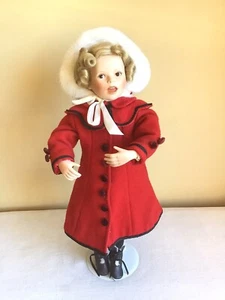 Danbury Mint Collection Shirley Temple Christmas Little Caroler Porcelain Doll - Picture 1 of 6