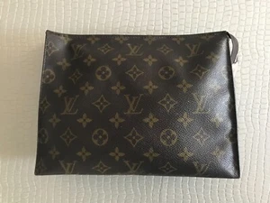 LOUIS VUITTON TROUSSE TOILETTE 25 TELA MONOGRAM MARRONE - Foto 1 di 19