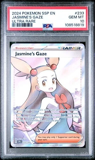 Jasmine's Gaze 233/191 Sv08: Surging Sparks Holo PSA 10 GEM MINT LOW POP - Image 1 of 2