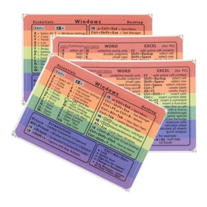 4 Sheets Tastaturkürzel-Aufkleber Fräulein Für Laptops Verknüpfungsaufkleber - Afbeelding 1 van 12