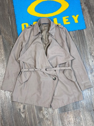 Trench corto donna Alexander Mcqueen pizzo drappo asimmetrico taglia M