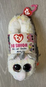 Ty Flippable Sequin Unicorn Slipper Socks Diamond Small 11-13 Irredentist - Picture 1 of 3