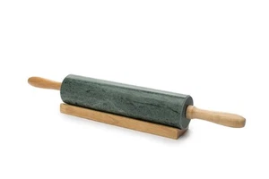 Marble Rolling Pin and Base, Green 2.5 x 18 x 3 inches - Picture 1 of 8