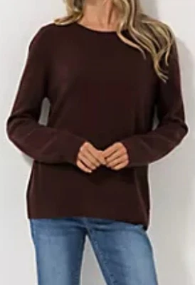 STRANDFEIN Pullover Rundhalsausschnitt Rippenstruktur leger weit Gr.36 - Bild 1 von 3