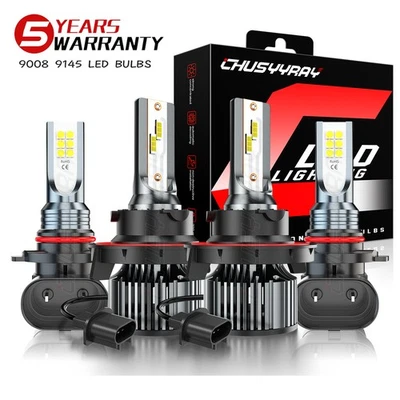 For Ford F250 F350 F450 F550 Super Duty 2005-2018 LED Headlight + Fog Bulbs - Image 1 of 4