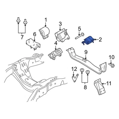 For Ford F-450 Super Duty 2008-2015 Ford 7C3Z6038BA Left Engine Mount - Imagem 1 de 2