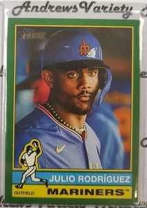 Julio Rodríguez 2025 Topps Heritage Green Border #369 Seattle Mariners - Imagen 1 de 2