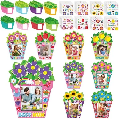 Fuutreo 96 Paquetes Día de la Madre Hágalo Usted Mismo Kits de Artesanía para Niños Flor Te Quiero Mamá Hágalo Usted Mismo... Foto 1 de 4