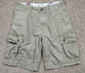 AMERICAN EAGLE pantaloncino cargo uomo 30 verde lunghezza classica strappo stop outdoor - Foto 1 di 10