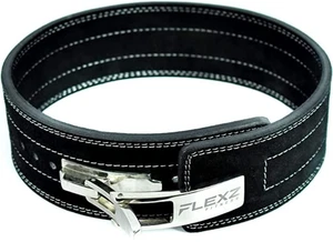 Flexz Fitness Lever Weight Lifting Belt Leather 10MM Powerlifting Gym Size SMALL - Picture 1 of 4