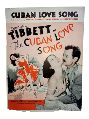 Cuban Love Song Sheet Music Film Soundtrack Piano Vocal Ukulele 1930s Movie F3T - Image 1 of 3