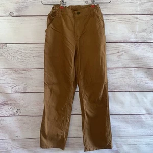 Carhartt Boys Canvas Duck Pants Brown Size 12 Adjustable Waist BN8311-B B93 - Picture 1 of 11