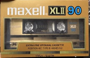 Maxell XL-II 90-minute Blank Audio Cassette Type 2 New Old Stock VINTAGE - Zdjęcie 1 z 2