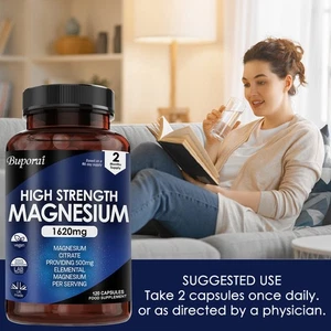 Hochdosiertes Magnesium 1620mg – Schlafunterstützung, Angst- Und Stressabbau - Bild 1 von 12