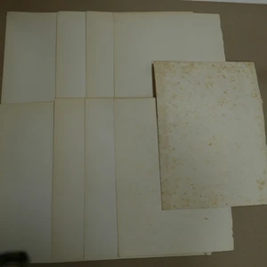 9 Blatt echtes aufgearbeitetes antikes 1-seitiges Normalpapier mit schöner Alterstönung - Bild 1 von 8
