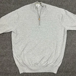 Peter Millar Sweater Mens Large Quarter Zip Pullover Silk Cashmere Blend - Picture 1 of 14