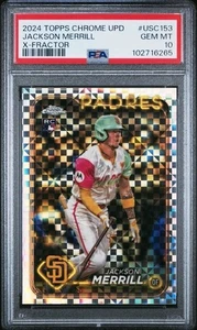 2024 Topps Chrome Update - Jackson Merrill - X-Fractor - #USC153 - PSA 10 - Picture 1 of 2